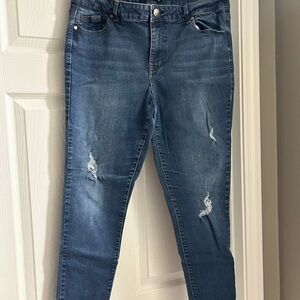 Blue Distressed Women's Jeans
